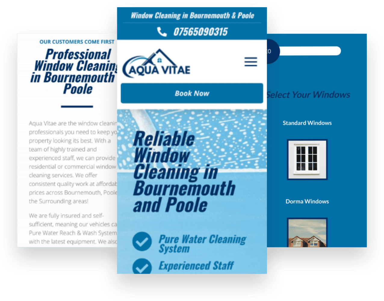 aquavitaewindowcleaning booking system